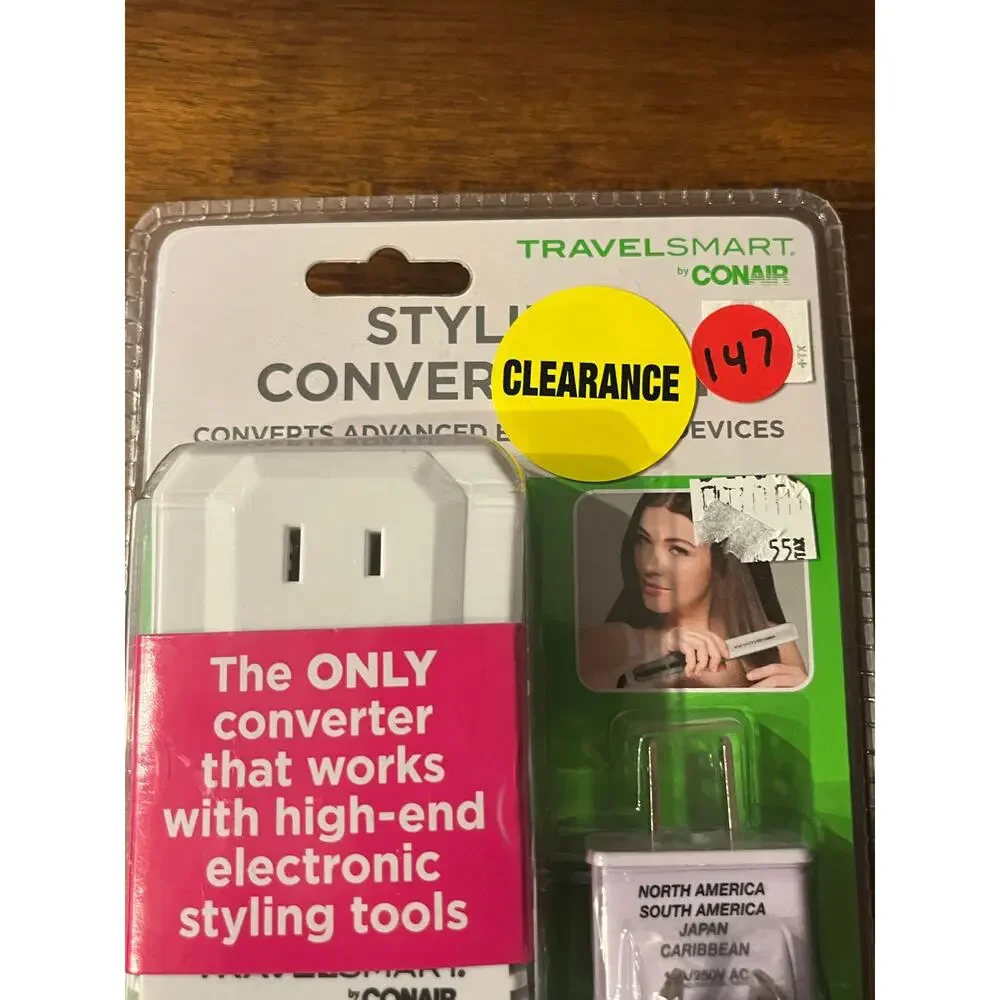 Conair Travel Smart Convert IT ALL Adaptor Set Converts up to 1875W- NIB